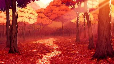 wallpaper girl, kimono, maple leaves, autumn, anime HD : Widescreen : High  Definition : Fullscreen